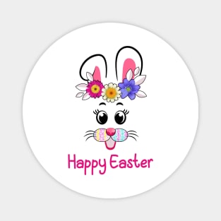 Funny Happy Easter Bunny Rabbit Face Easter Day Women Girls Magnet